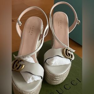 Gucci Lifford Mystic White Platforms